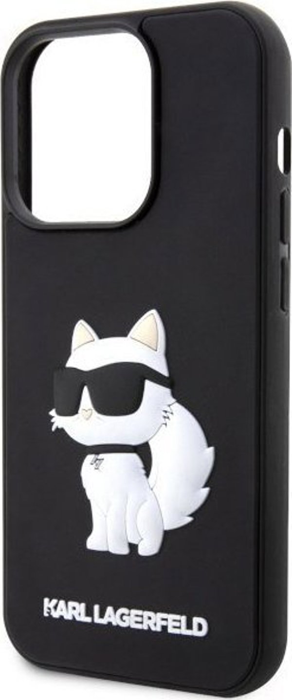 Σκληρή θήκη Karl Lagerfeld KLHCP14X3DRKHNK Apple iPhone 14 Pro Max μαύρη Rubber Choupette 3D