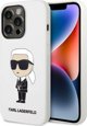 Θήκη Karl Lagerfeld KLHCP14XSNIKBCH Apple iPhone 14 Pro Max σκληρή θήκη λευκή Σιλικόνη Ikonik
