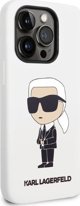 Θήκη Karl Lagerfeld KLHCP14XSNIKBCH Apple iPhone 14 Pro Max σκληρή θήκη λευκή Σιλικόνη Ikonik