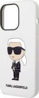 Θήκη Karl Lagerfeld KLHCP14XSNIKBCH Apple iPhone 14 Pro Max σκληρή θήκη λευκή Σιλικόνη Ikonik