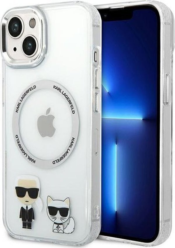 Karl Lagerfeld Karl Lagerfeld KLHMP14MHKCT iPhone 14 Plus 6,7" σκληρή θήκη διαφανής Karl & Choupette Aluminium Magsafe NoSize