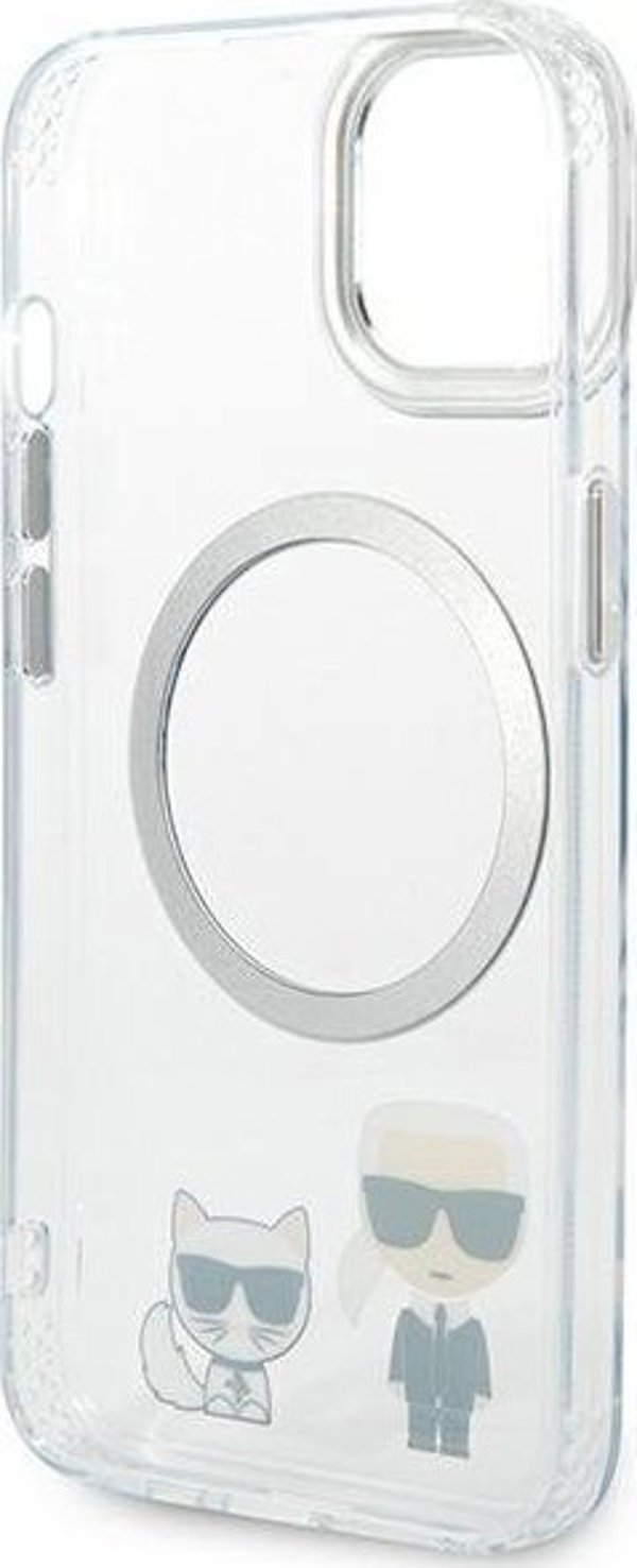 Karl Lagerfeld Karl Lagerfeld KLHMP14MHKCT iPhone 14 Plus 6,7" σκληρή θήκη διαφανής Karl & Choupette Aluminium Magsafe NoSize