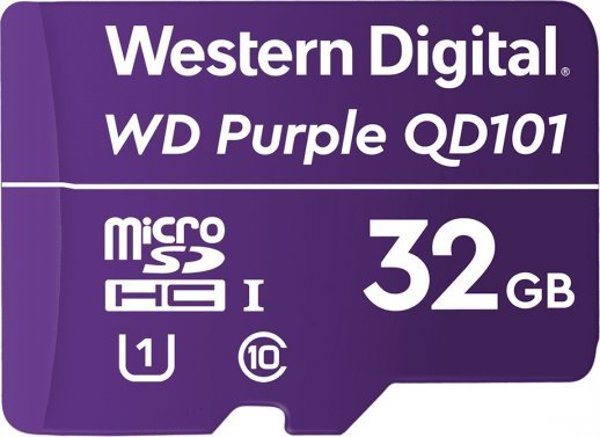 Karta WD Purple MicroSDHC 32 GB Class 10 UHS-I/U1  (WDD032G1P0C)