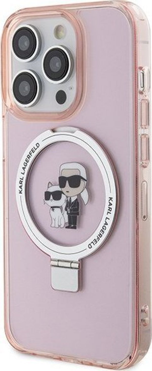 Karl Lagerfeld Karl Lagerfeld KLHMP15XHMRSKCP iPhone 15 Pro Max 6.7" ροζ/hardcase Ring Stand Karl&Choupettte MagSafe