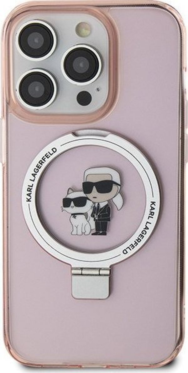 Karl Lagerfeld Karl Lagerfeld KLHMP15XHMRSKCP iPhone 15 Pro Max 6.7" ροζ/hardcase Ring Stand Karl&Choupettte MagSafe