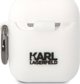 Κάλυμμα Karl Lagerfeld KLACA2SILKCW AirPods 1/2 λευκό σιλικόνης Karl & Choupette