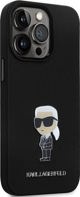 Θήκη Karl Lagerfeld KLHCP13LSMHKNPK iPhone 13 Pro / 13 6.1" μαύρη Σιλικόνη Ikonik Metal Pin