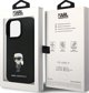 Θήκη Karl Lagerfeld KLHCP13LSMHKNPK iPhone 13 Pro / 13 6.1" μαύρη Σιλικόνη Ikonik Metal Pin