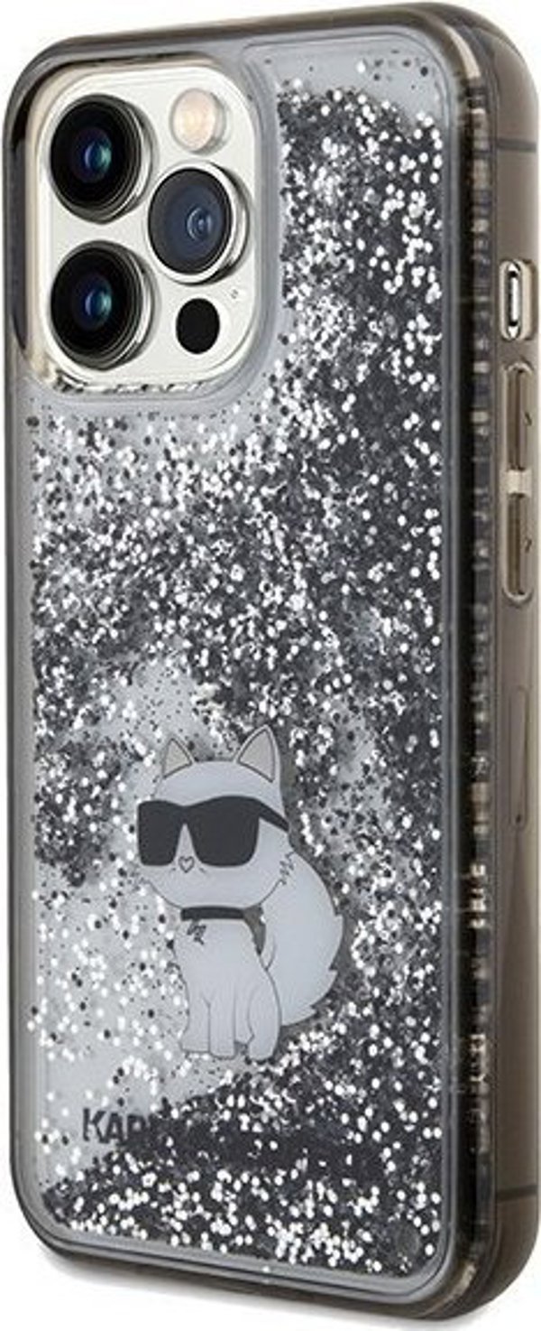 Διάφανη σκληρή θήκη Karl Lagerfeld KLHCP13XLKCNSK iPhone 13 Pro Max 6.7" Liquid Glitter Choupette