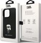Κάλυμμα Karl Lagerfeld KLHCP14XSMHKNPK iPhone 14 Pro Max 6.7" μαύρο/μαύρο Σιλικόνη Ikonik Metal Pin