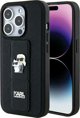 Karl Lagerfeld Karl Lagerfeld KLHCP14LGSAKCPK iPhone 14 Pro 6.1" μαύρη/black σκληρή θήκη Gripstand Saffiano Karl&Choupette Pins