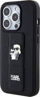 Karl Lagerfeld Karl Lagerfeld KLHCP14LGSAKCPK iPhone 14 Pro 6.1" μαύρη/black σκληρή θήκη Gripstand Saffiano Karl&Choupette Pins