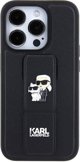 Karl Lagerfeld Karl Lagerfeld KLHCP14LGSAKCPK iPhone 14 Pro 6.1" μαύρη/black σκληρή θήκη Gripstand Saffiano Karl&Choupette Pins