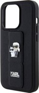 Karl Lagerfeld Karl Lagerfeld KLHCP14LGSAKCPK iPhone 14 Pro 6.1" μαύρη/black σκληρή θήκη Gripstand Saffiano Karl&Choupette Pins