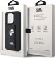 Karl Lagerfeld Karl Lagerfeld KLHCP14LGSAKCPK iPhone 14 Pro 6.1" μαύρη/black σκληρή θήκη Gripstand Saffiano Karl&Choupette Pins