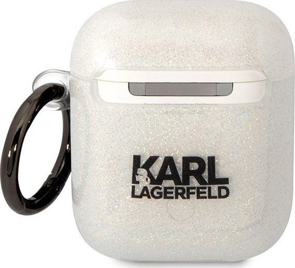 Διάφανη θήκη Airpods 1/2 Gliter Karl&Choupette