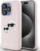 Σκληρή θήκη Karl Lagerfeld KLHMP15XSKCHPPLP iPhone 15 Pro Max 6.7" ροζ σιλικόνης Karl & Choupette MagSafe