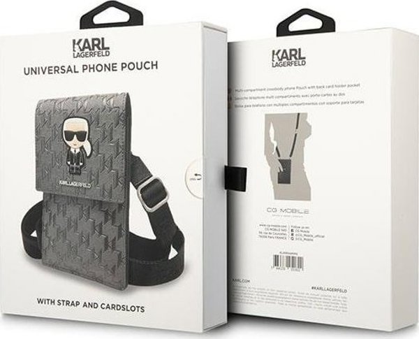 Karl Lagerfeld Karl Lagerfeld Τσάντα KLWBSAMIPG ασημί/silver Ikonik Karl Monogram Patch NoSize