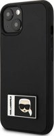 Θήκη Karl Lagerfeld για iPhone 13 6,1" μαύρη/black σκληρή θήκη Ikonik Patch