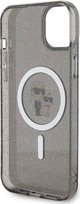 Σκληρή θήκη Karl Lagerfeld Karl Lagerfeld KLHMP15MHGKCNOK iPhone 15 Plus / 14 Plus 6.7" μαύρο Karl&Choupette Glitter MagSafe