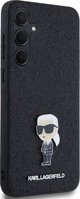 Σκληρή θήκη Karl Lagerfeld KLHCSA55GKNPSK A55 A556 μαύρο/μαύρο Fixed Glitter Ikonik Logo Metal Pin