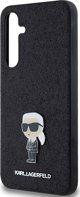 Σκληρή θήκη Karl Lagerfeld KLHCSA55GKNPSK A55 A556 μαύρο/μαύρο Fixed Glitter Ikonik Logo Metal Pin