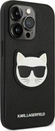 Σκληρή θήκη Karl Lagerfeld KLHCP14XSAPCHK Apple iPhone 14 Pro Max μαύρο Saffiano Choupette Head Patch