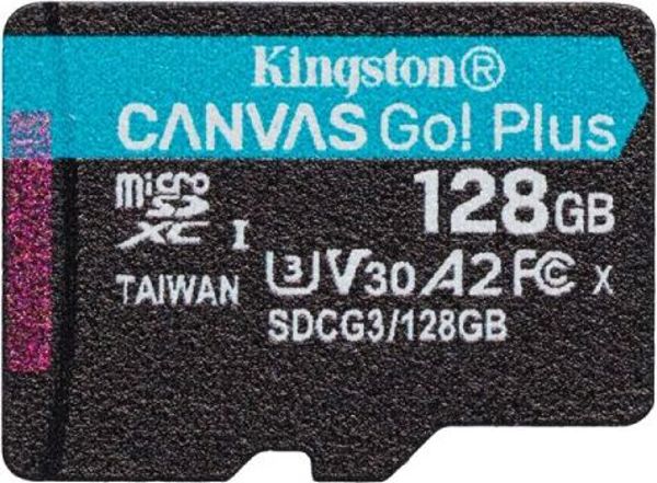 Κάρτα Kingston Canvas Go! Plus MicroSDXC 128 GB Class 10 UHS-I/U3 A2 V30 (SDCG3/128GB)