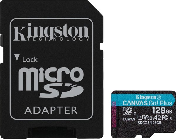 Κάρτα Kingston Canvas Go! Plus MicroSDXC 128 GB Class 10 UHS-I/U3 A2 V30 (SDCG3/128GB)