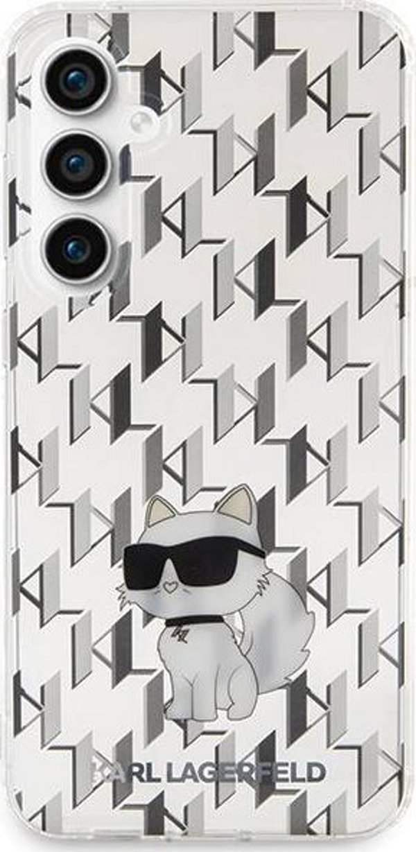 Σκληρή θήκη Karl Lagerfeld KLHCS23FEHNCMKLT Samsung Galaxy S23 FE Monogram Choupette διαφανής