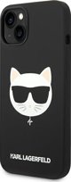 Σκληρή θήκη Karl Lagerfeld KLHMP14MSLCHBK Apple iPhone 14 Plus μαύρη Σιλικόνη Choupette Head Magsafe