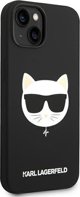 Σκληρή θήκη Karl Lagerfeld KLHMP14MSLCHBK Apple iPhone 14 Plus μαύρη Σιλικόνη Choupette Head Magsafe