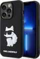 Σκληρή θήκη Karl Lagerfeld KLHCP14L3DRKHNK Apple iPhone 14 Pro μαύρη Rubber Choupette 3D