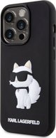 Σκληρή θήκη Karl Lagerfeld KLHCP14L3DRKHNK Apple iPhone 14 Pro μαύρη Rubber Choupette 3D