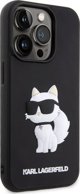Σκληρή θήκη Karl Lagerfeld KLHCP14L3DRKHNK Apple iPhone 14 Pro μαύρη Rubber Choupette 3D