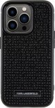 Karl Lagerfeld Karl Lagerfeld KLHCP15LHDSPLK iPhone 15 Pro 6.1" μαύρο σκληρή θήκη Rhinestone Logo Metal Plate