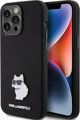 Karl Lagerfeld Karl Lagerfeld KLHCP15LSMHCNPK iPhone 15 Pro 6.1" μαύρη Σιλικόνη Choupette Metal Pin