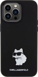 Karl Lagerfeld Karl Lagerfeld KLHCP15LSMHCNPK iPhone 15 Pro 6.1" μαύρη Σιλικόνη Choupette Metal Pin
