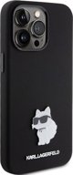 Karl Lagerfeld Karl Lagerfeld KLHCP15LSMHCNPK iPhone 15 Pro 6.1" μαύρη Σιλικόνη Choupette Metal Pin