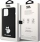 Karl Lagerfeld Karl Lagerfeld KLHCP15LSMHCNPK iPhone 15 Pro 6.1" μαύρη Σιλικόνη Choupette Metal Pin