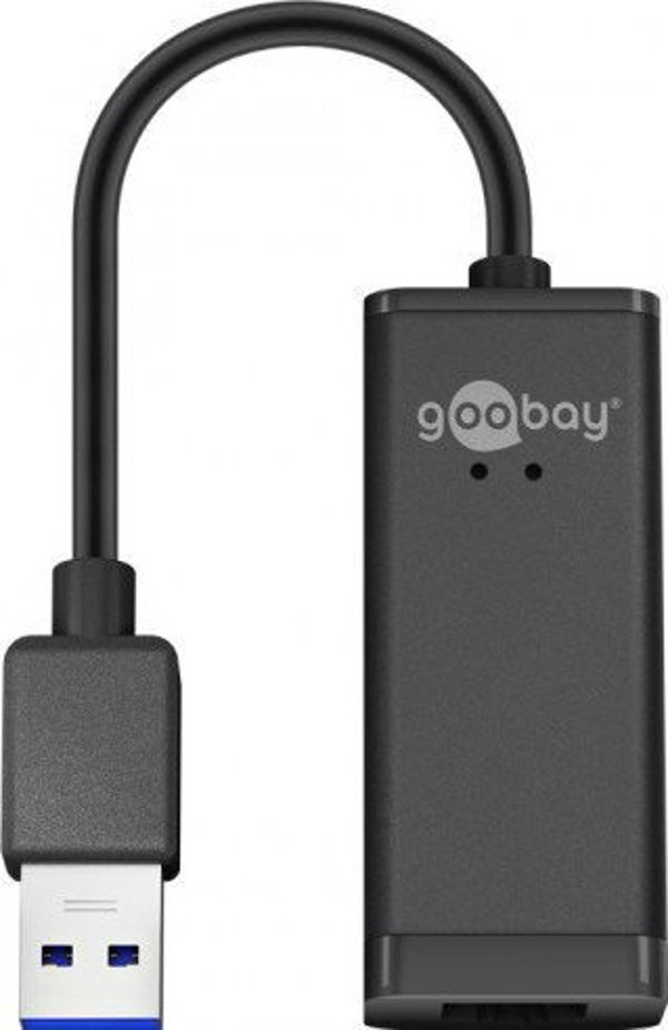 Goobay USB Adapter Ethernet LAN USB 3.0 σε RJ45 Gigabit Μαύρο [39038]