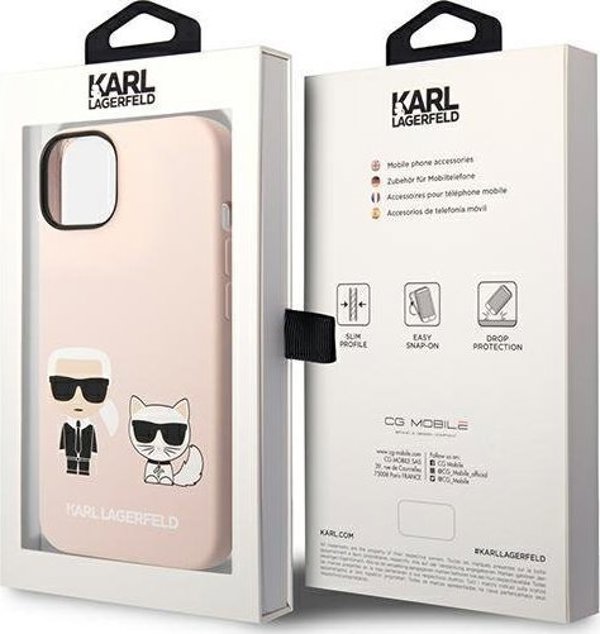 Καρλ Λάγκερφελντ KLHMP14MSSKCI Θήκη iPhone 14 Plus 6,7" σκληρή ανοιχτό ροζ Σιλικόνη Karl & Choupette Magsafe NoSize
