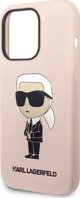 Σκληρή θήκη Karl Lagerfeld Etui Karl Lagerfeld KLHMP14LSNIKBCP Apple iPhone 14 Pro ροζ/ροζ Σιλικόνη NFT Ikonik Magsafe
