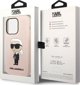 Σκληρή θήκη Karl Lagerfeld Etui Karl Lagerfeld KLHMP14LSNIKBCP Apple iPhone 14 Pro ροζ/ροζ Σιλικόνη NFT Ikonik Magsafe