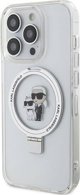 Θήκη Karl Lagerfeld Karl Lagerfeld KLHMP13XHMRSKCH iPhone 13 Pro Max 6.7" λευκό/white σκληρή θήκη με βάση δαχτυλιδιού Karl&Choupettte MagSafe