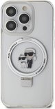 Θήκη Karl Lagerfeld Karl Lagerfeld KLHMP13XHMRSKCH iPhone 13 Pro Max 6.7" λευκό/white σκληρή θήκη με βάση δαχτυλιδιού Karl&Choupettte MagSafe
