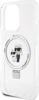 Θήκη Karl Lagerfeld Karl Lagerfeld KLHMP13XHMRSKCH iPhone 13 Pro Max 6.7" λευκό/white σκληρή θήκη με βάση δαχτυλιδιού Karl&Choupettte MagSafe
