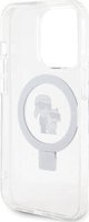 Θήκη Karl Lagerfeld Karl Lagerfeld KLHMP13XHMRSKCH iPhone 13 Pro Max 6.7" λευκό/white σκληρή θήκη με βάση δαχτυλιδιού Karl&Choupettte MagSafe
