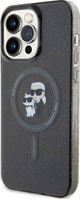 Θήκη Karl Lagerfeld Karl Lagerfeld KLHMP15XHGKCNOK iPhone 15 Pro Max 6.7" μαύρο/black σκληρή θήκη Karl&Choupette Glitter MagSafe