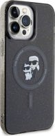 Θήκη Karl Lagerfeld Karl Lagerfeld KLHMP15XHGKCNOK iPhone 15 Pro Max 6.7" μαύρο/black σκληρή θήκη Karl&Choupette Glitter MagSafe